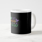 Eat Drink And Be Scary Essential Retro Graphic Jumbo-Tasse (Vorderseite Rechts)