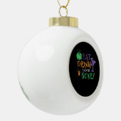 Eat Drink And Be Scary Essential Retro Graphic Keramik Kugel-Ornament (Links)