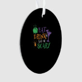 Eat Drink And Be Scary Essential Retro Graphic Ornament (Vorderseite)