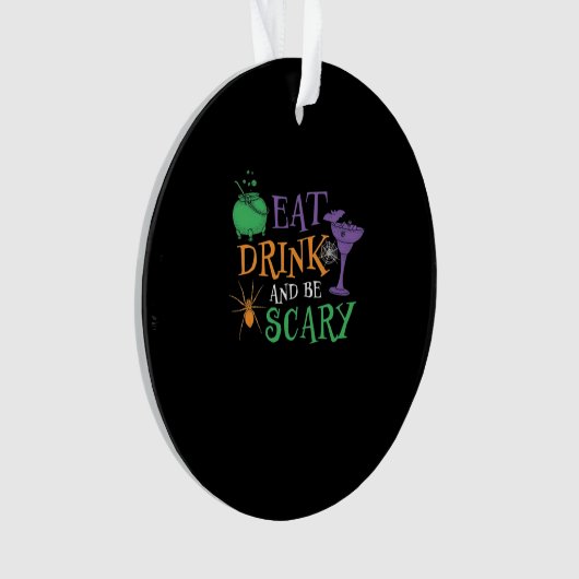 Eat Drink And Be Scary Essential Retro Graphic Ornament (Vorderseite)