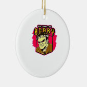 Eat Drink And Be Scary Frankenstein Halloween Crea Keramik Ornament (Rechts)