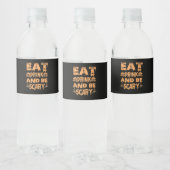 Eat Drink And Be Scary Funny Design Wasserflaschenetikett (Flaschen)