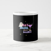Eat Drink And Be Scary Funny Halloween Casual Uniq Jumbo-Tasse (Vorderseite)