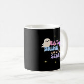 Eat Drink And Be Scary Funny Halloween Casual Uniq Kaffeetasse (VorderseiteRechts)
