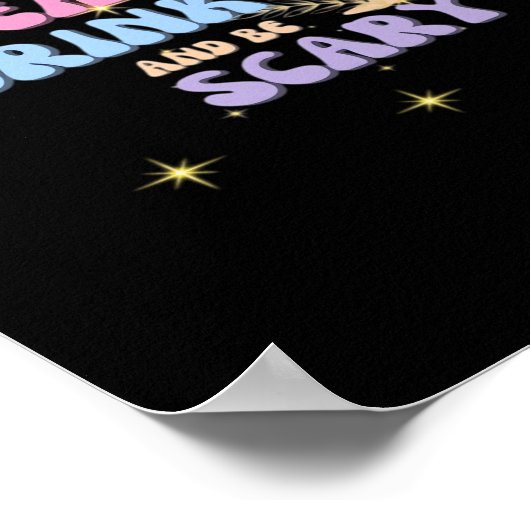 Eat Drink And Be Scary Funny Halloween Casual Uniq Poster (Ecke)