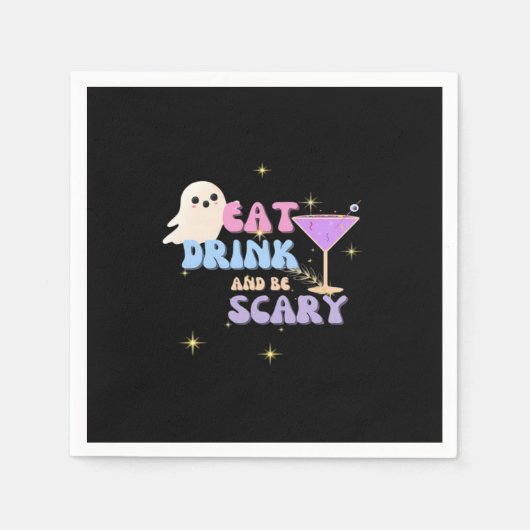 Eat Drink And Be Scary Funny Halloween Casual Uniq Serviette (Vorderseite)