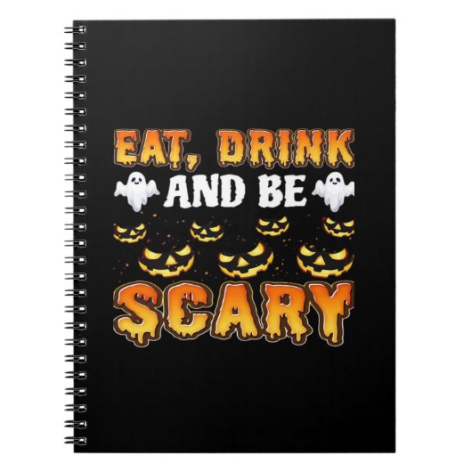 Eat Drink And Be Scary Funny Halloween Essential Notizblock (Vorderseite)