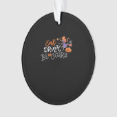 Eat Drink And Be Scary Funny Halloween Ornament (Vorderseite)