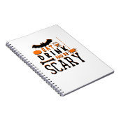 Eat Drink And Be Scary Funny Halloween Quote Notizblock (Rechte Seite)