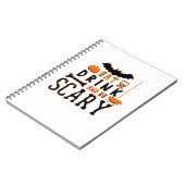 Eat Drink And Be Scary Funny Halloween Quote Notizblock (Linke Seite)