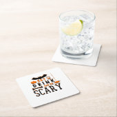 Eat Drink And Be Scary Funny Halloween Quote Rechteckiger Pappuntersetzer (Vor Ort)