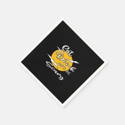 Eat Drink And Be Scary Funny Quote Serviette (Ecke)