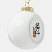 Eat Drink And Be Scary Funny Trendy Keramik Kugel-Ornament (Links)