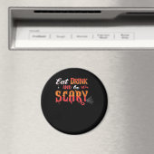 Eat Drink And Be Scary Funny Vintage Magnet (In Situ (Geschirrspüler))