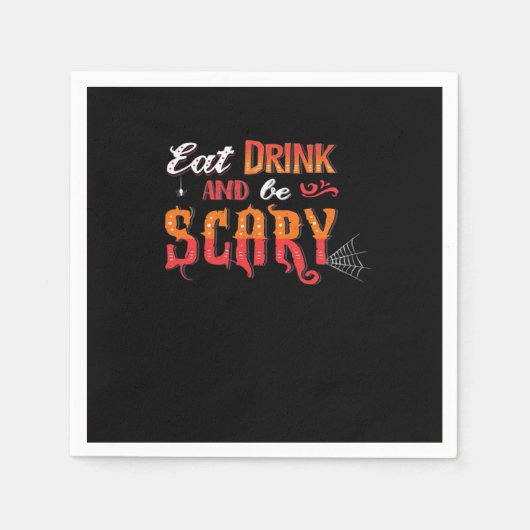 Eat Drink And Be Scary Funny Vintage Serviette (Vorderseite)