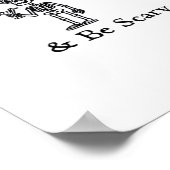 Eat Drink And Be Scary Halloween Aesthetic Style Poster (Ecke)