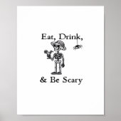 Eat Drink And Be Scary Halloween Aesthetic Style Poster (Vorne)
