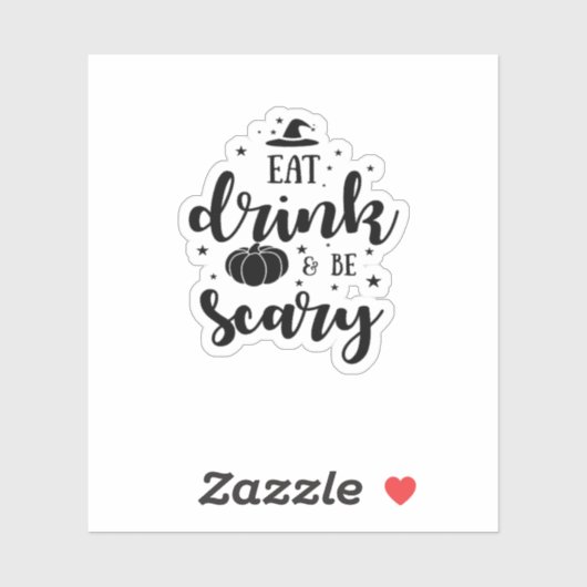 Eat Drink And Be Scary Halloween Aufkleber (Blatt)