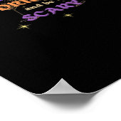 Eat Drink And Be Scary Halloween Funny Design Poster (Ecke)