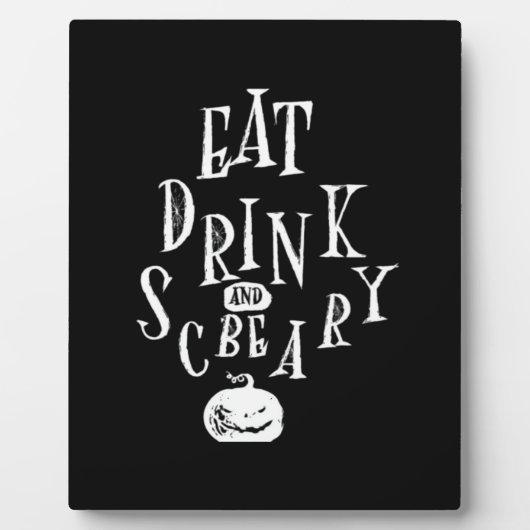 Eat Drink And Be Scary Halloween Funny  Fotoplatte (Vorderseite)
