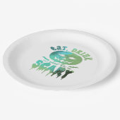 Eat Drink And Be Scary Halloween Light Pappteller (Schrägansicht)