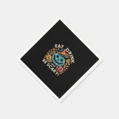 Eat Drink And Be Scary Halloween Party Funny Trend Serviette (Ecke)