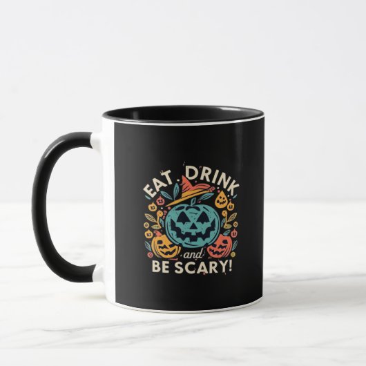 Eat Drink And Be Scary Halloween Party Funny Trend Tasse (Links)