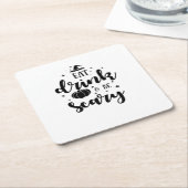 Eat Drink And Be Scary Halloween Rechteckiger Pappuntersetzer (angewinkelt)