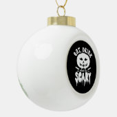 Eat Drink And Be Scary Halloween Retro Classic Keramik Kugel-Ornament (Links)