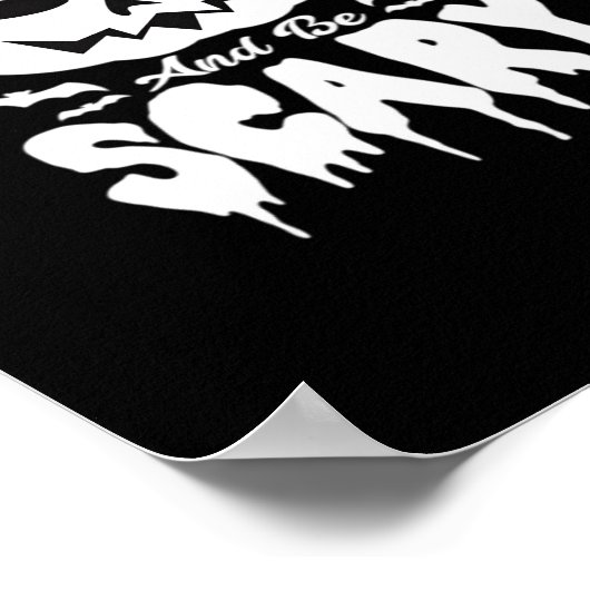 Eat Drink And Be Scary Halloween Retro Classic Poster (Ecke)