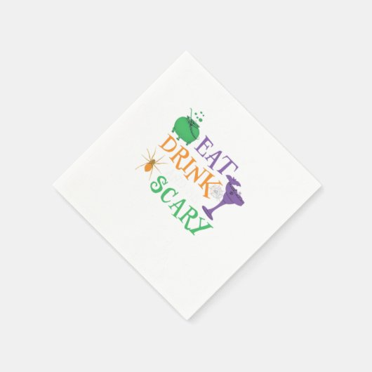 Eat Drink And Be Scary Halloween Serviette (Ecke)