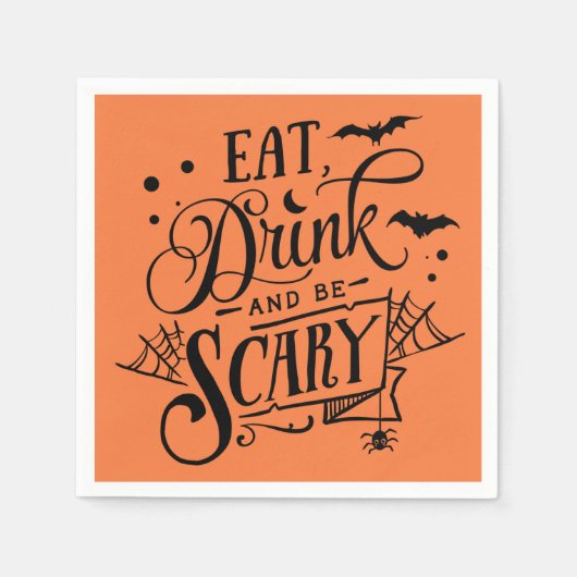 Eat Drink And Be Scary Halloween Serviette (Vorderseite)