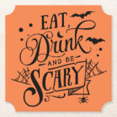 Eat Drink And Be Scary Halloween  Untersetzer (Vorderseite)
