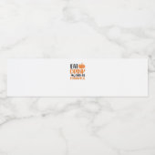 Eat Drink And Be Scary Minimal Clean Wasserflaschenetikett (Einzelnes Label)