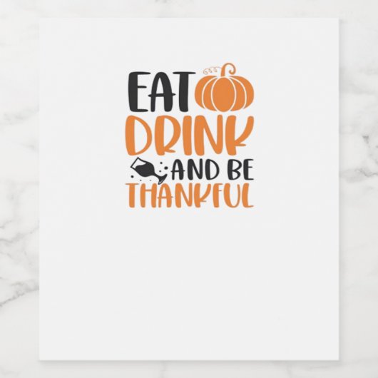 Eat Drink And Be Scary Minimal Clean Weinetikett (Einzelnes Label)