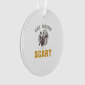 Eat Drink And Be Scary Reaper Minimal Clean Ornament (Vorderseite)