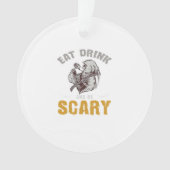 Eat Drink And Be Scary Reaper Minimal Clean Ornament (Vorderseite)