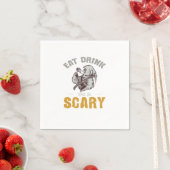 Eat Drink And Be Scary Reaper Minimal Clean Serviette (Beispiel)