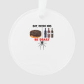 Eat Drink And Be Scary Retro Classic Ornament (Vorderseite)