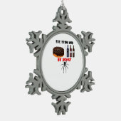 Eat Drink And Be Scary Retro Classic Schneeflocken Zinn-Ornament (Links)