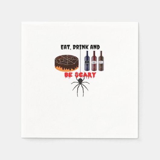 Eat Drink And Be Scary Retro Classic Serviette (Vorderseite)