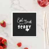 Eat Drink And Be Scary Retro Graphic Serviette (Beispiel)
