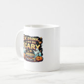 Eat Drink And Be Scary Spooky Bakery Halloween Coo Kaffeetasse (Vorderseite Links)