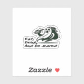 Eat Drink And Be Scary Spooky Club Cool Unique Aufkleber (Blatt)