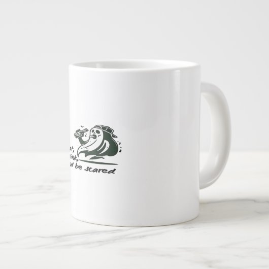 Eat Drink And Be Scary Spooky Club Cool Unique Jumbo-Tasse (Vorderseite Rechts)