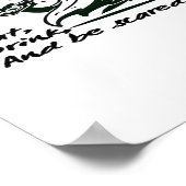 Eat Drink And Be Scary Spooky Club Cool Unique Poster (Ecke)