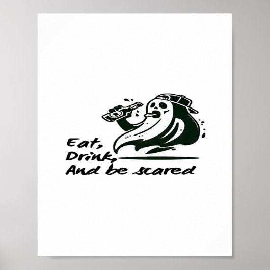 Eat Drink And Be Scary Spooky Club Cool Unique Poster (Vorne)
