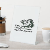 Eat Drink And Be Scary Spooky Club Cool Unique Sockelschild (In SItu)