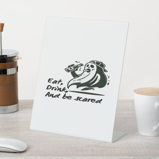 Eat Drink And Be Scary Spooky Club Cool Unique Sockelschild (In SItu)