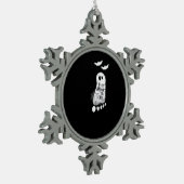 Eat Drink And Be Scary Trendy Graphic Schneeflocken Zinn-Ornament (Links)